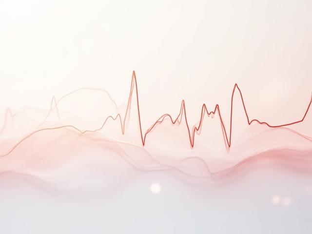A clean graphic combining a heart EKG line with an upward trending growth chart line, symbolizing healthy and compliant growth in healthcare.